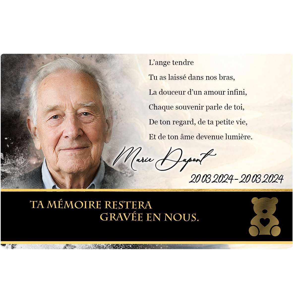 Plaque Panoramique Enfant effet Éclat, ambiance complète portrait + fond