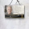 Plaque funéraire panoramique enfant suspendue par cordelette, kit de fixation inclus, 1er sous-décor