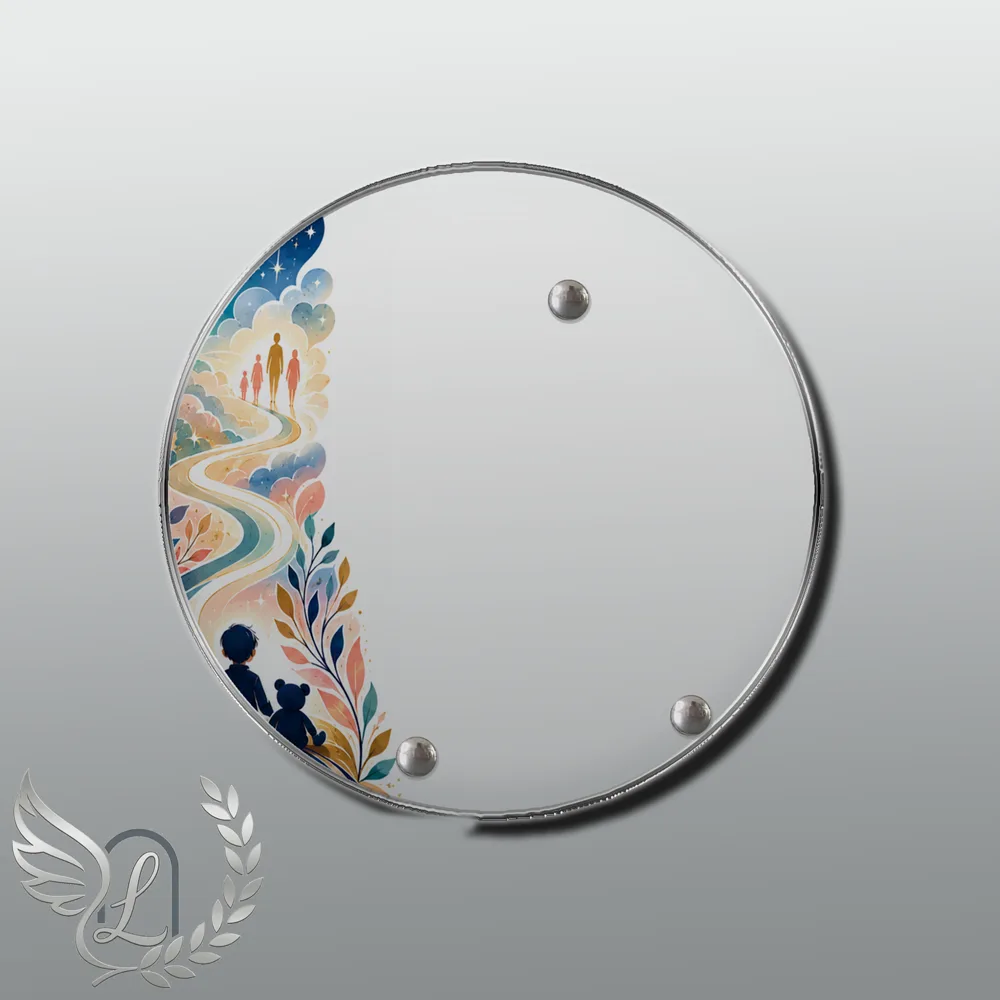 Plaque Circulaire Enfant nue motif 01