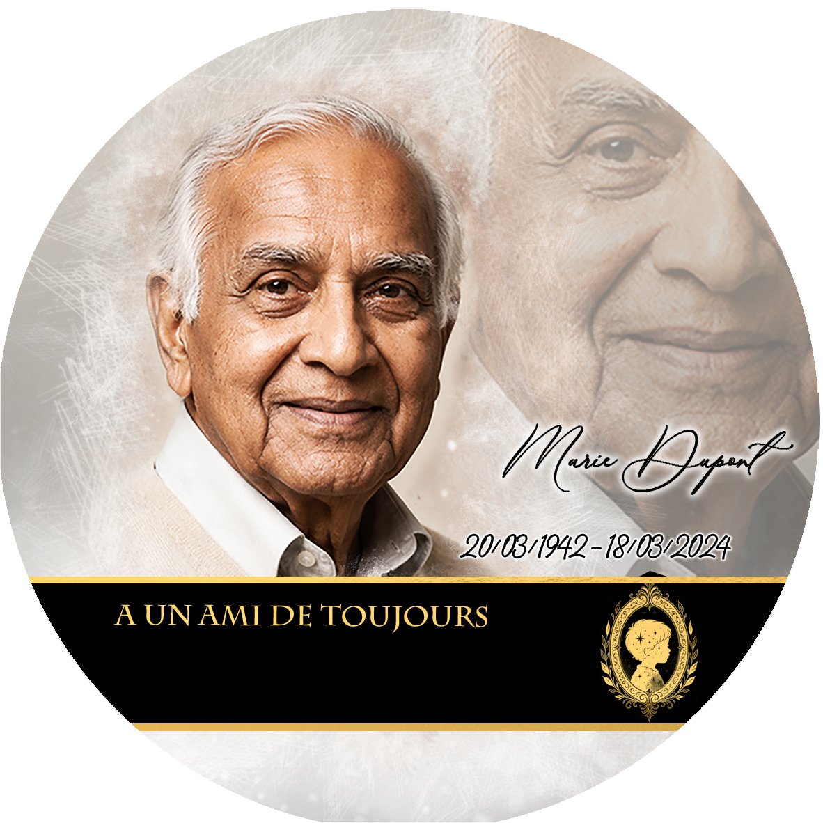 Plaque Circulaire Enfant effet Pastel, ambiance complète portrait + fond