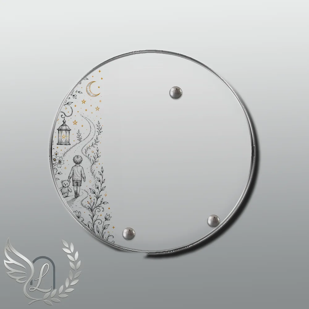 Plaque Circulaire Enfant nue motif 03