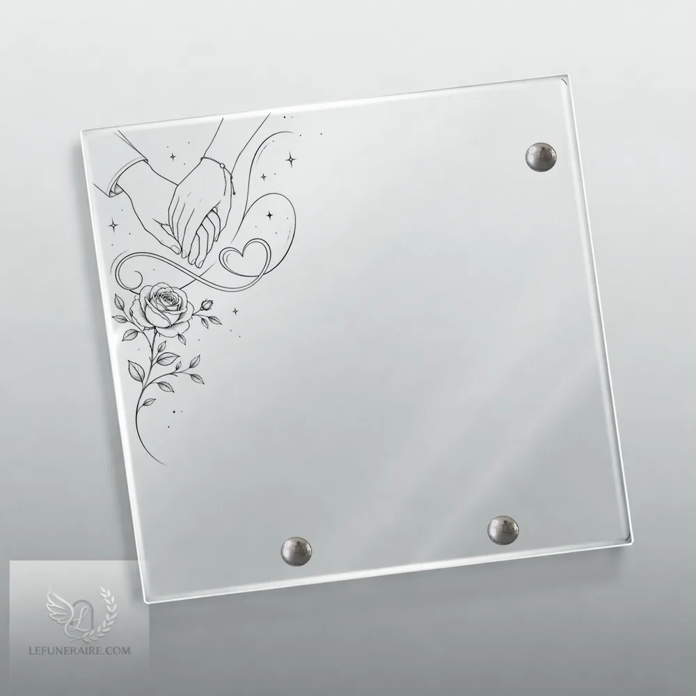 Plaque Carré Couple nue motif 01