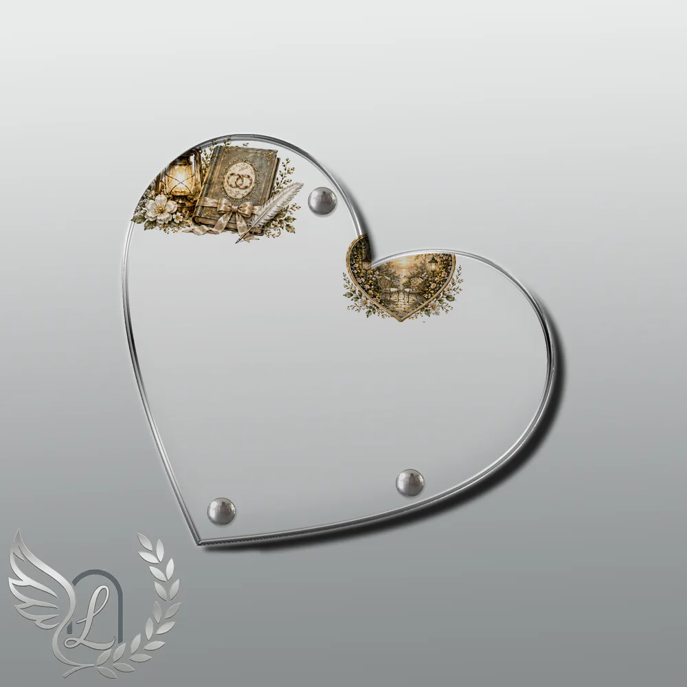 Plaque Cœur Couple nue motif 02