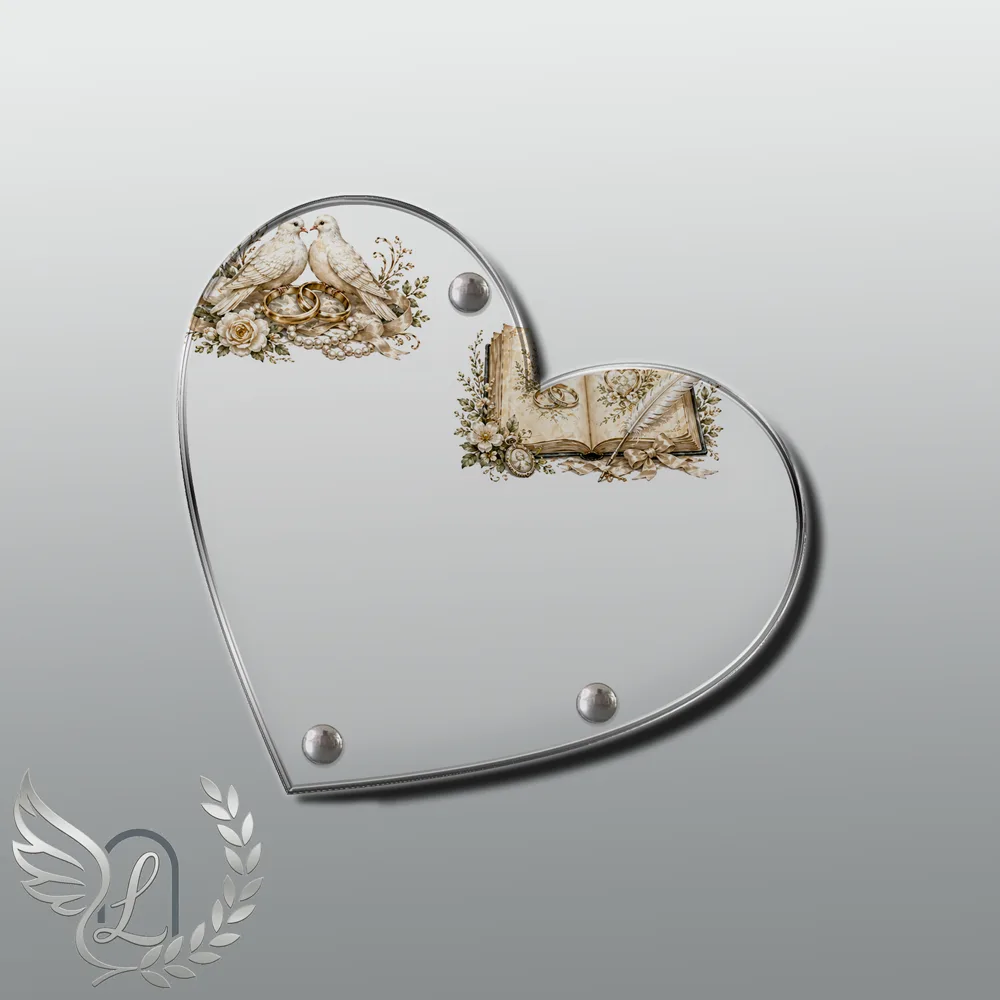 Plaque Cœur Couple nue motif 03