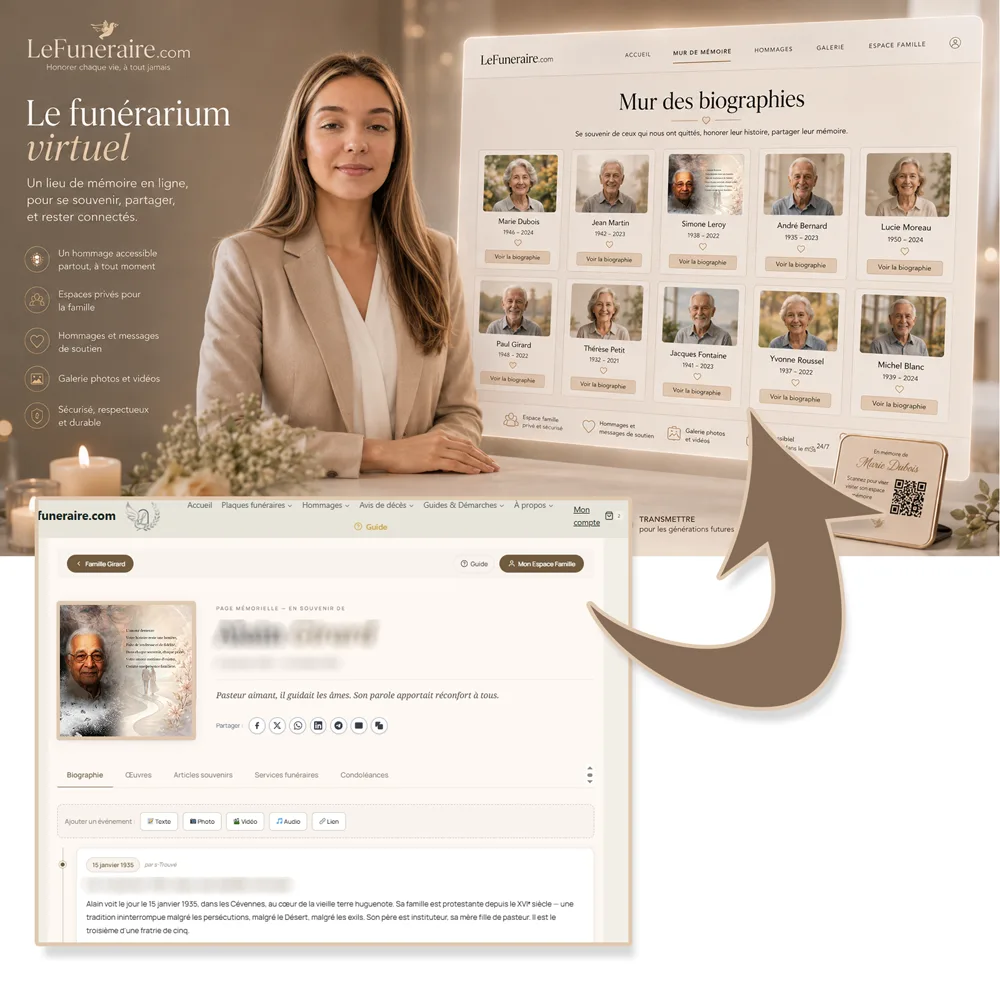 Funerarium virtuel — service complémentaire Couple