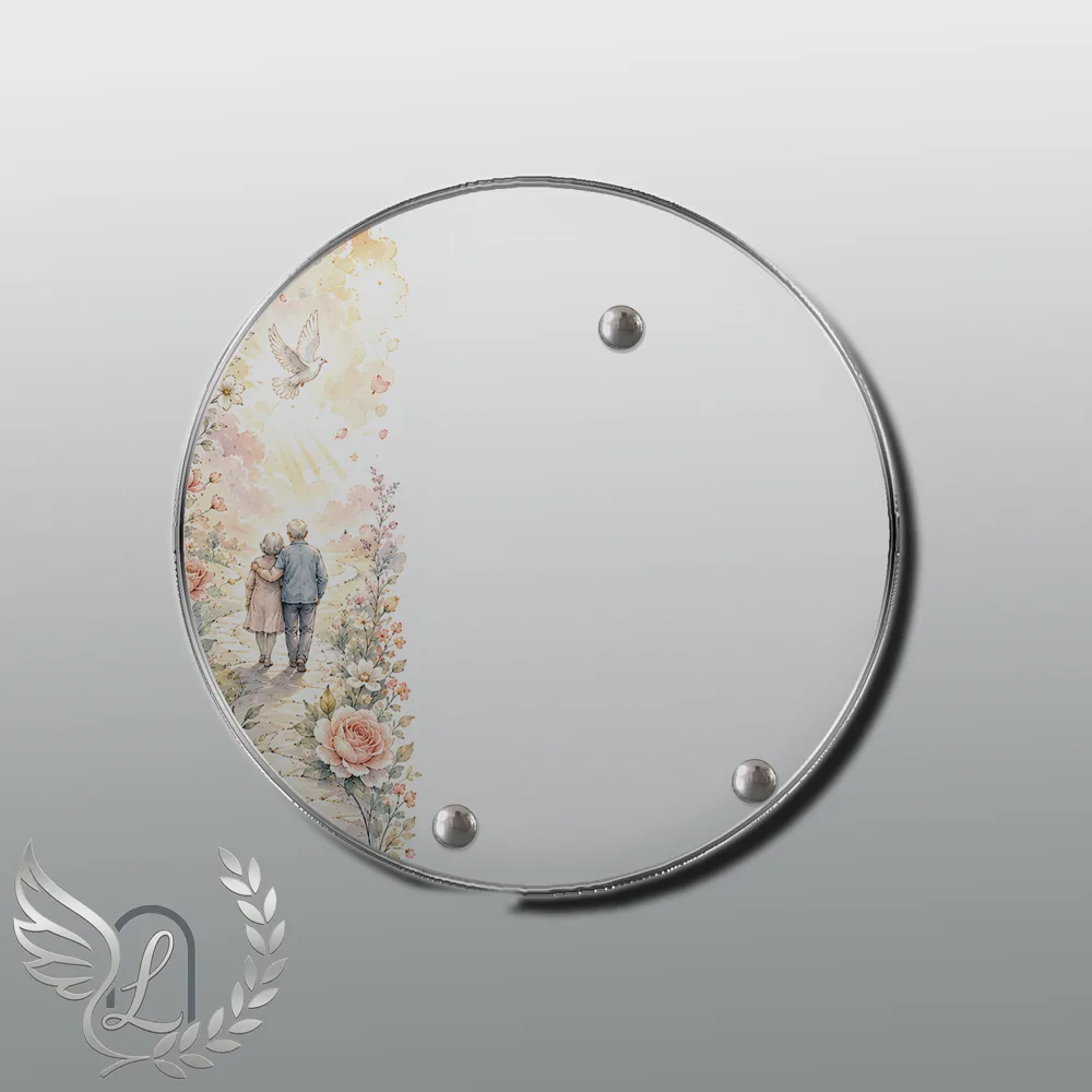 Plaque Circulaire Couple nue motif 02