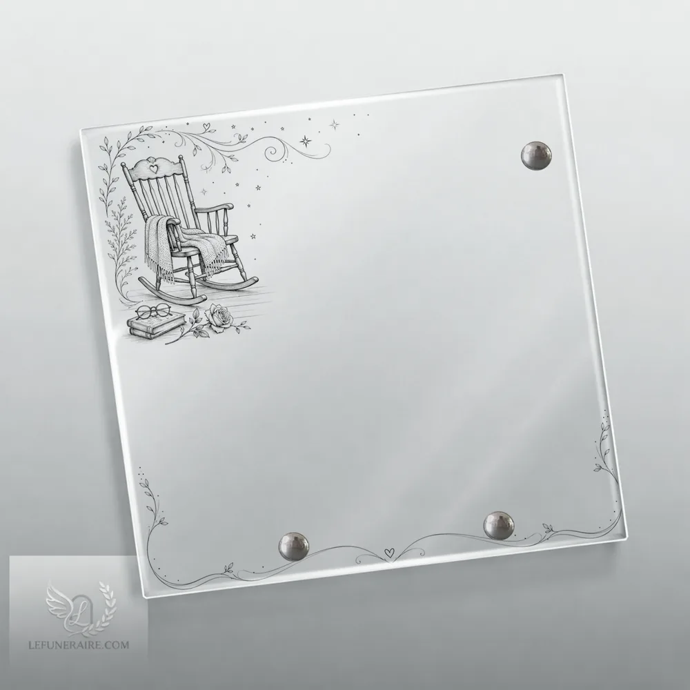Plaque Carré Grands-parents nue motif 01