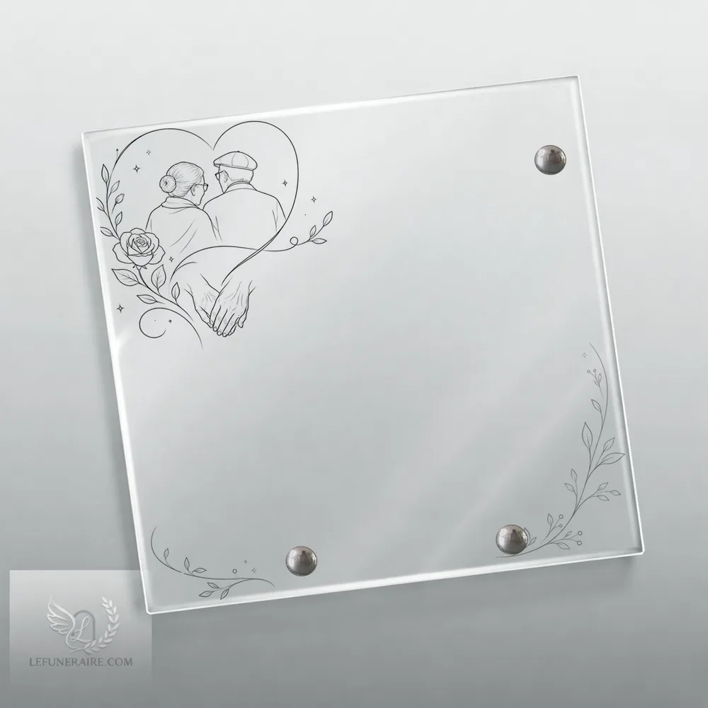Plaque Carré Grands-parents nue motif 02