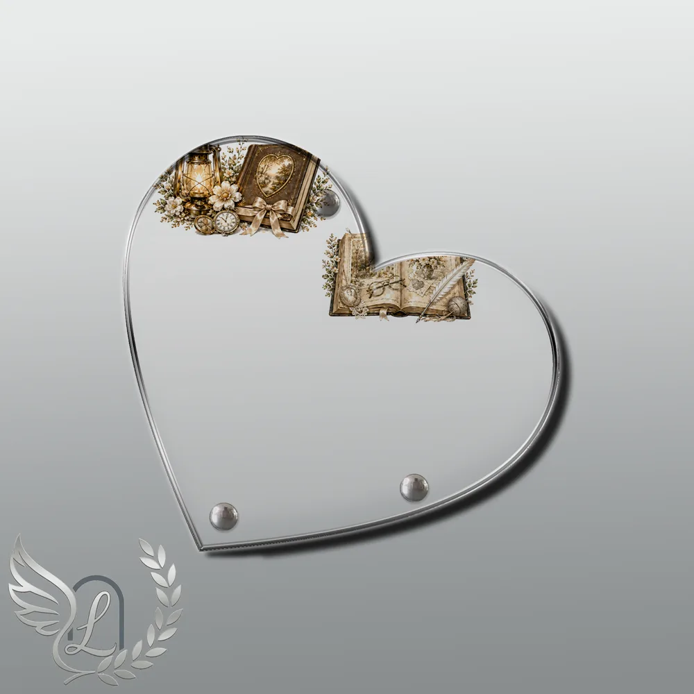 Plaque Cœur Grands-parents nue motif 02