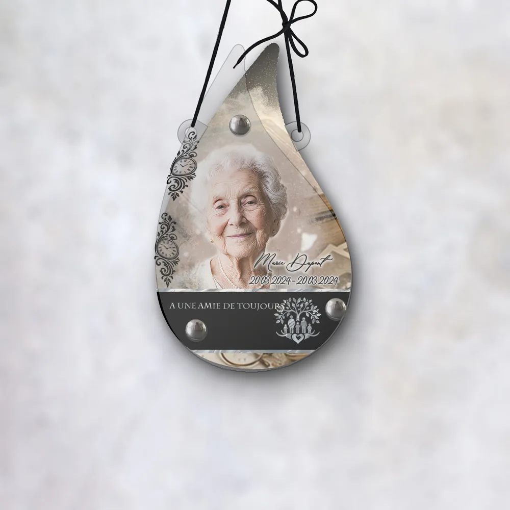 Plaque Flamme Grands-parents suspendue par cordelette