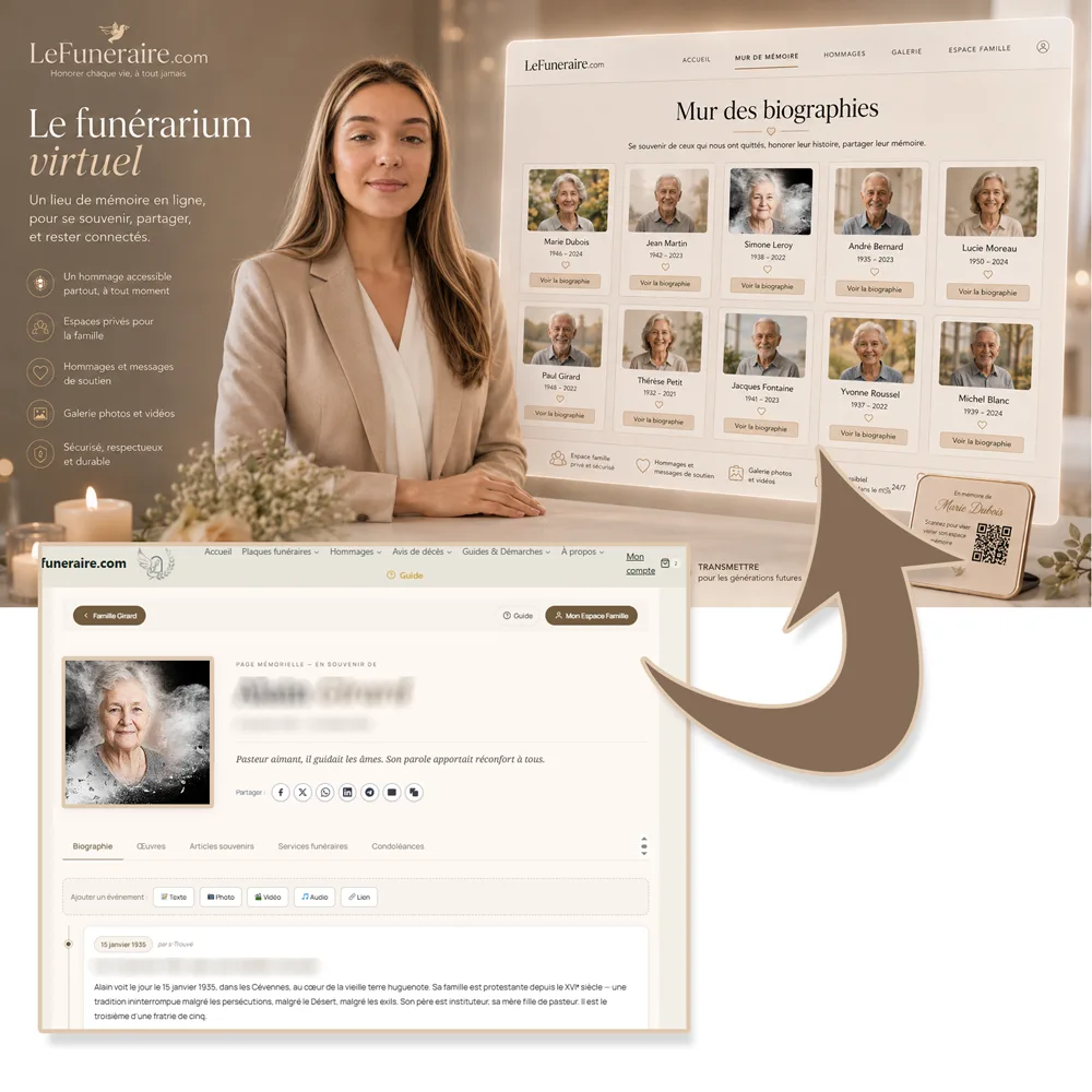 Funerarium virtuel — service complémentaire Grands-parents