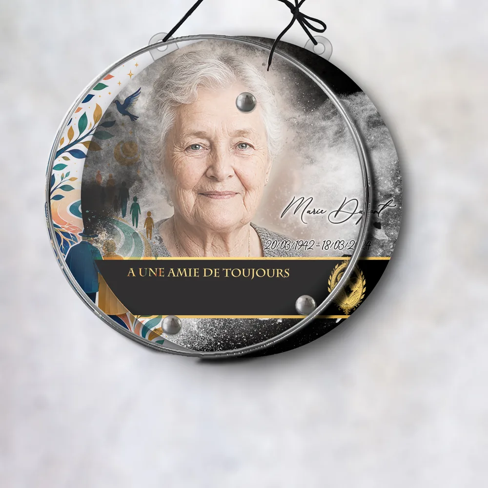 Plaque Circulaire Grands-parents suspendue par cordelette