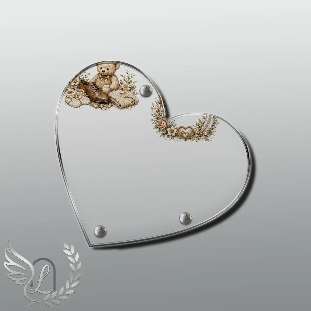 Plaque Cœur Maman-Papa nue motif 01