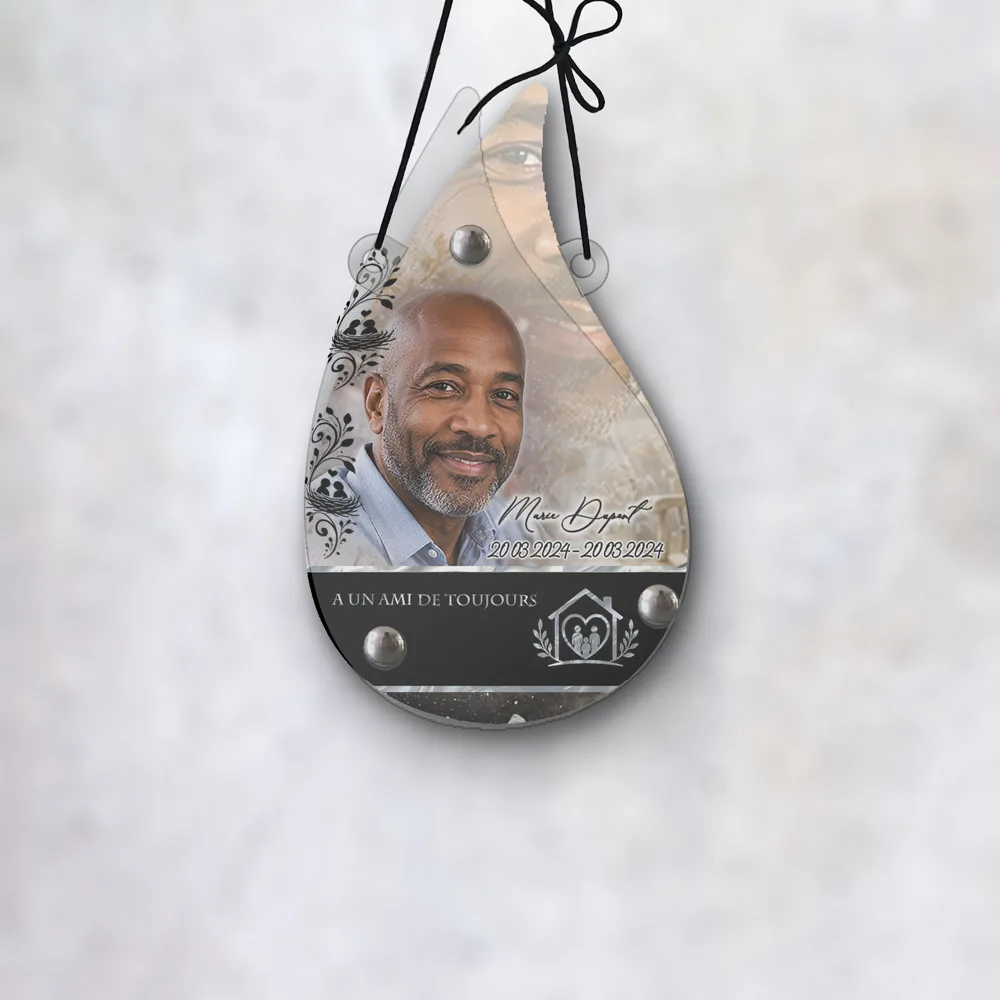 Plaque Flamme Maman-Papa suspendue par cordelette