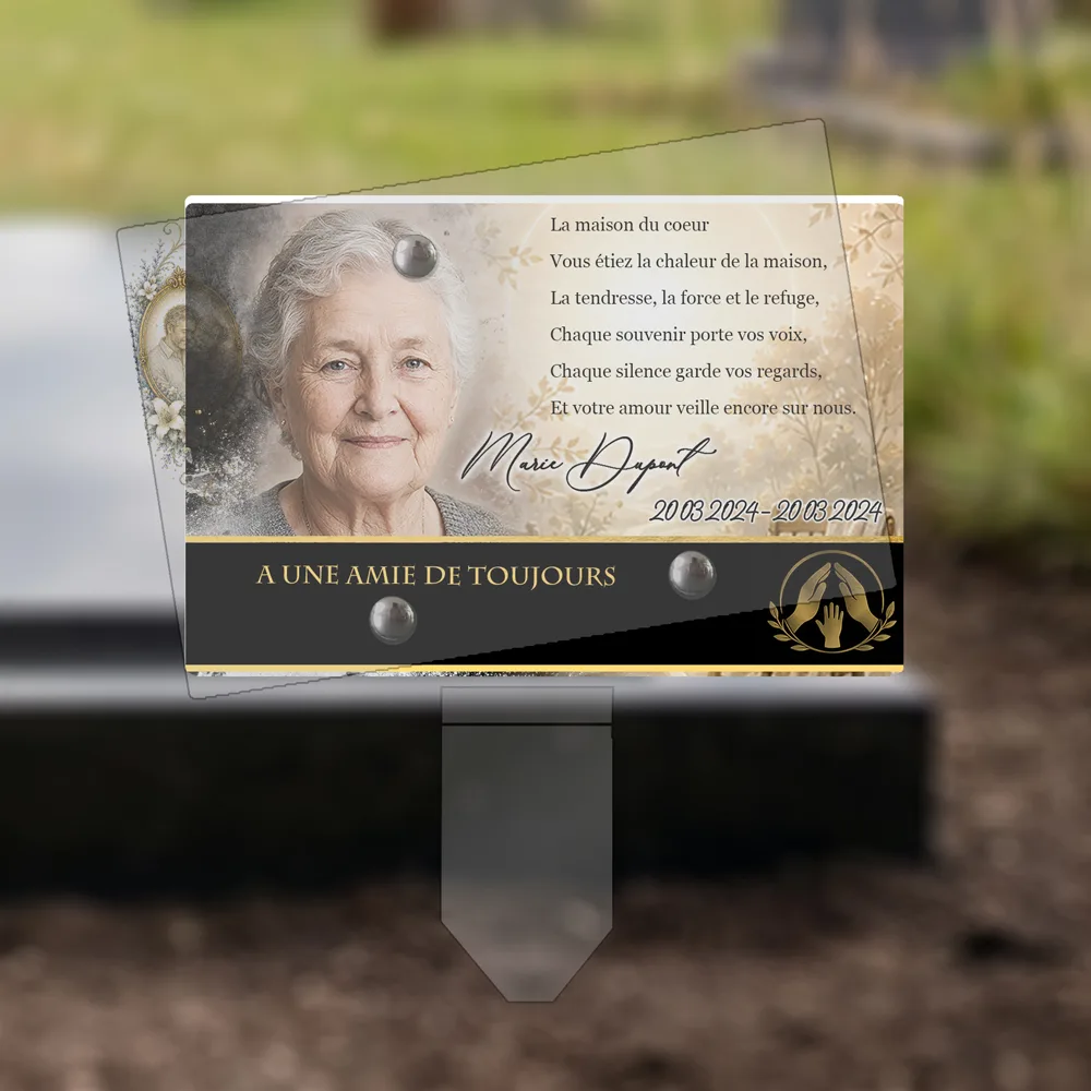 Plaque Panoramique Maman-Papa plantée dans la terre