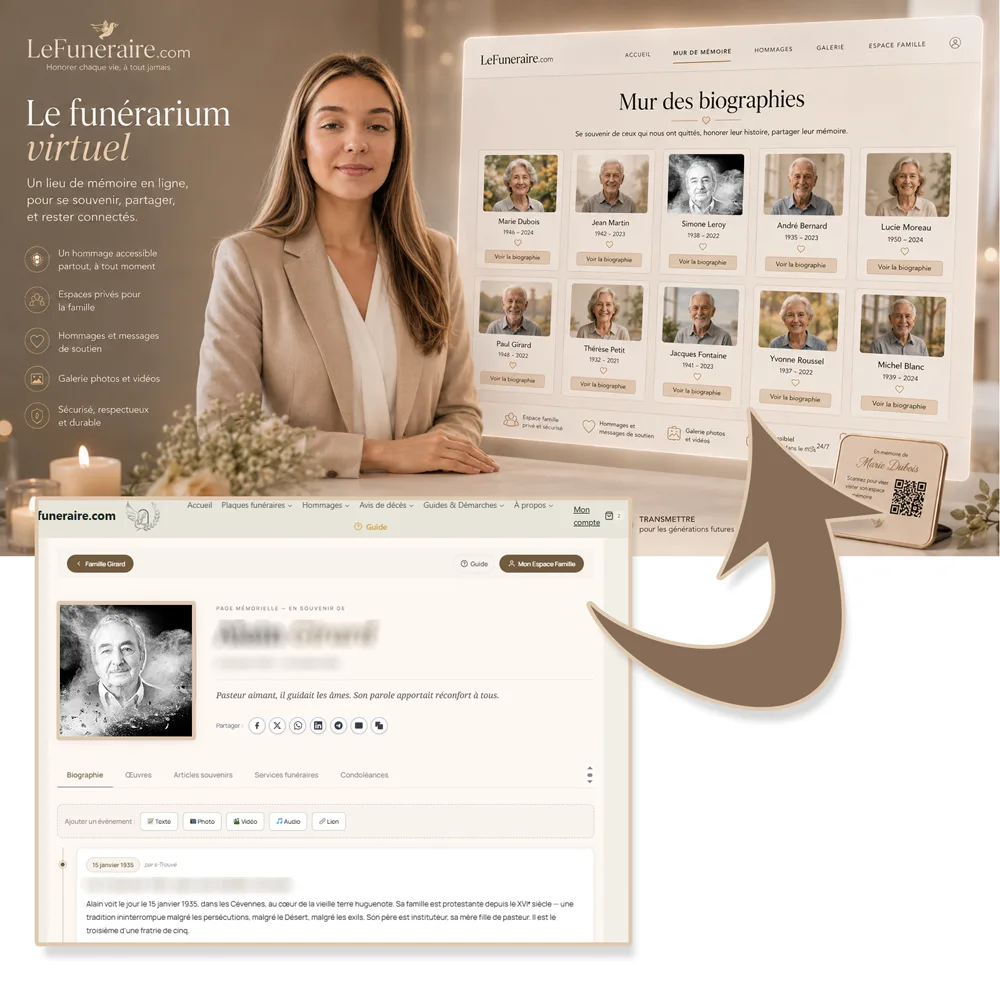 Funerarium virtuel — service complémentaire Maman-Papa