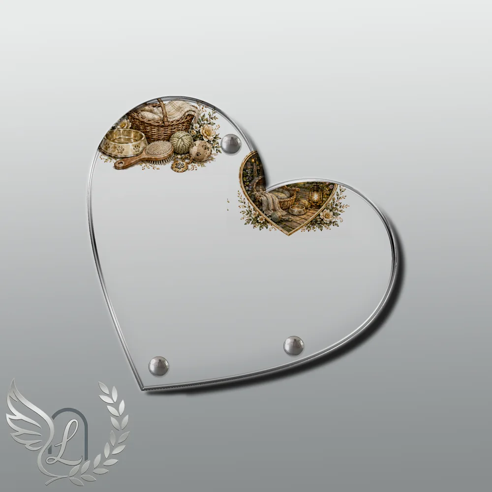 Plaque Cœur Animal de compagnie nue motif 01