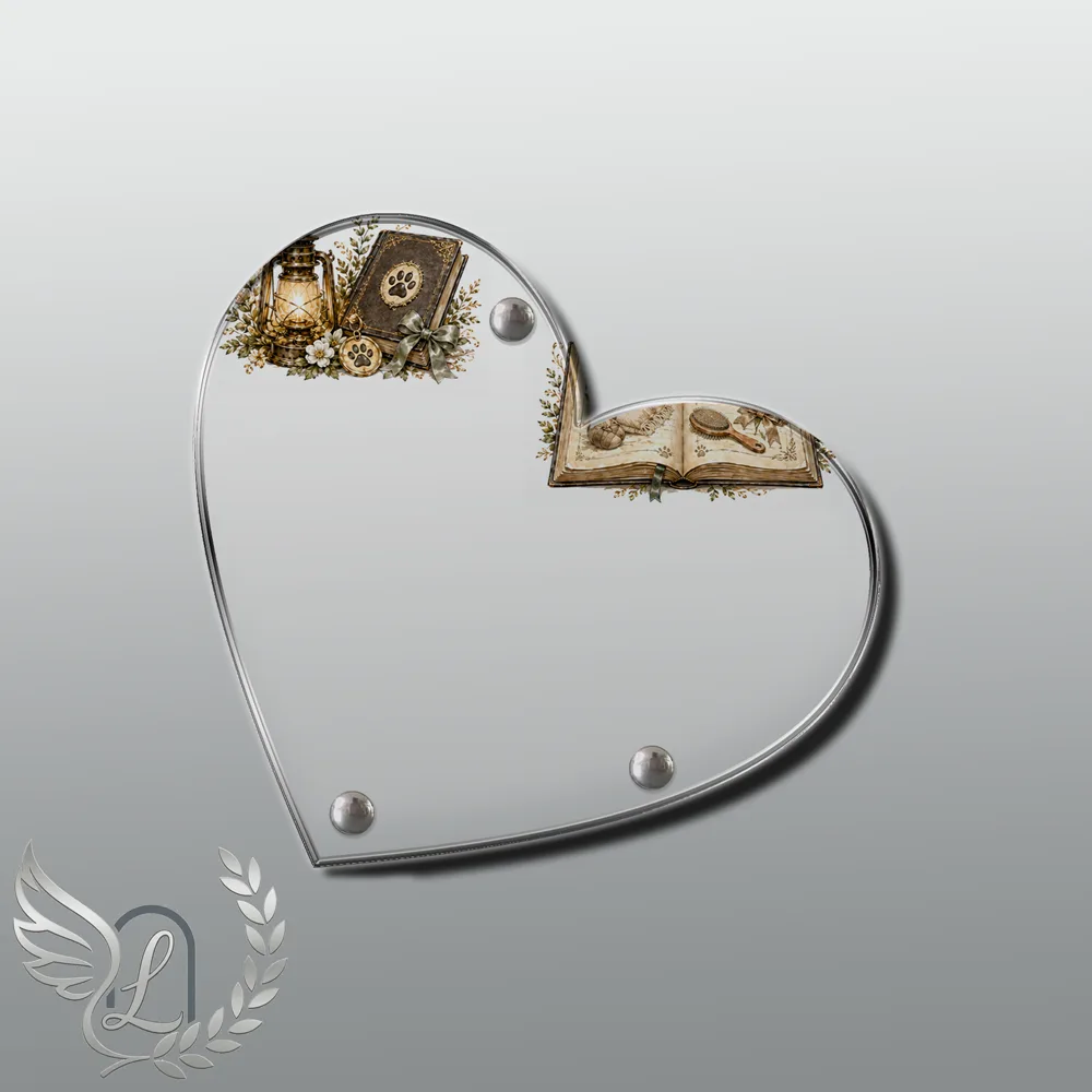 Plaque Cœur Animal de compagnie nue motif 02