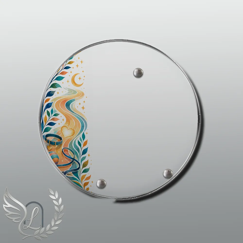 Plaque Circulaire Animal de compagnie nue motif 01