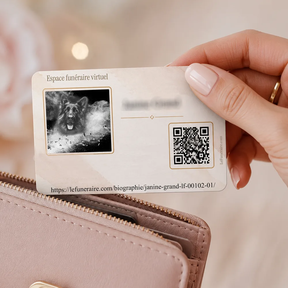 Carte souvenir QR — service complémentaire Animal de compagnie