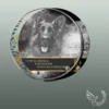 Plaque funéraire médaillon rond animal de compagnie collée sur pierre tombale, double-face professionnel inclus, 1er sous-décor du thème