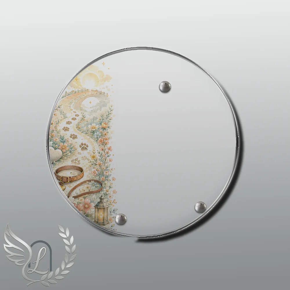 Plaque Circulaire Animal de compagnie nue motif 02