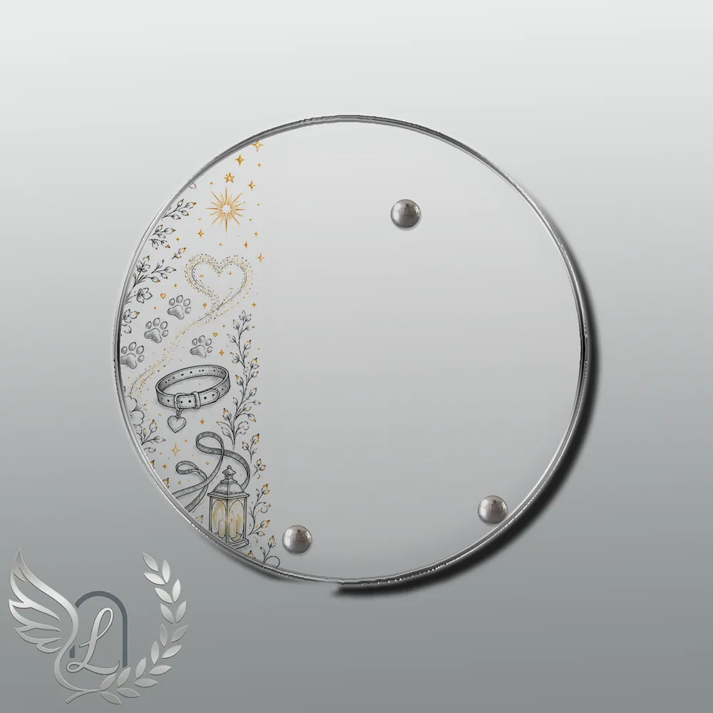 Plaque Circulaire Animal de compagnie nue motif 03